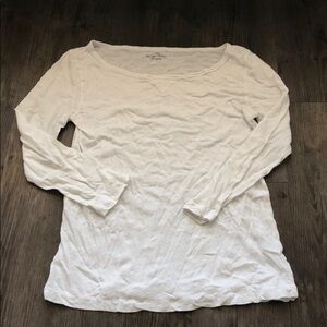 J Crew white 3/4 sleeve shirt